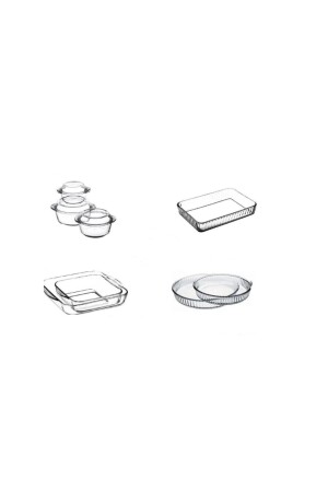 8-teiliges Mitgift-Set Borcam Ofenset 54124515 - Paşabahçe