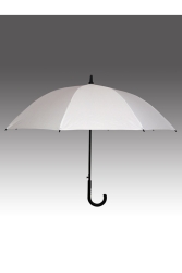 8 Wire Automatic Fiberglass Walking Stick White Color Rain Umbrella whiterainumbrella - Sunlife