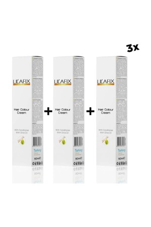 8/11 Intense Ashy Light Auburn 3er-Pack Cremefarbe in der Tube 60 ml. - Lilafix