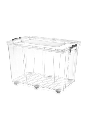 80 liters. Storage Box with Wheels | - PlastArt