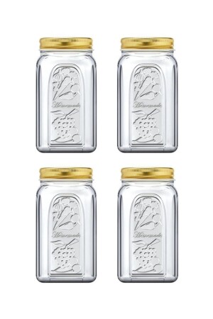 80390 Homemade Metal Jar with Lid - 1500cc - 4 Pieces PP80390 - Paşabahçe