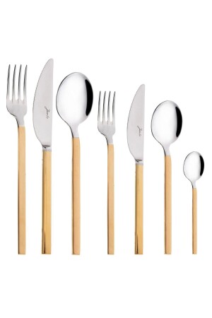 8100 Gold 84 Piece Cutlery Set for 12 Persons 500. 01. 01. 6068 - Jumbo
