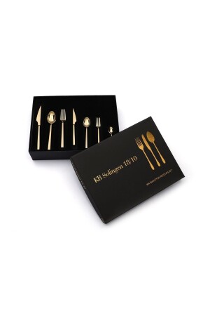 84-teiliges Löwe-Gold-Gabel-Löffel-Messer-Set. 84-teiliges Löwe-Gold - KB SOLİNGEN