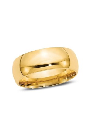 8mm Classic Domed Wedding Ring 14 Carat Gold - Üresinler Kuyumculuk