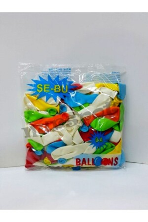 9-a Balloon Colorful Pkt-100 Pieces - Hediyestation