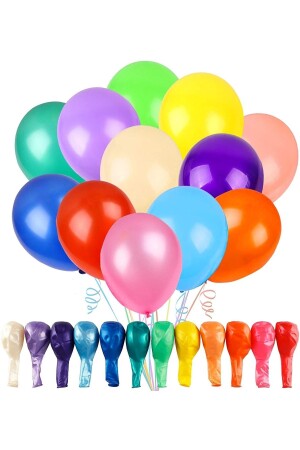9-a Patternless Colorful Balloon 100pcs jnsbalon1 - Janissary
