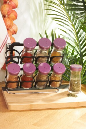 9 Ocha Purple 9 Piece Spice Set Glass 153. 03. 06. 5758 - Karaca