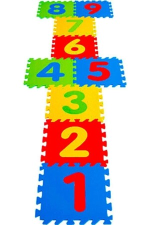 9 Parça Yapboz Büyük Boy Rakamlı Sayılı Oyun Karosu Yer Matı - Nar Züccaciye