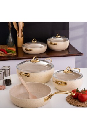 9 Piece Cream Casserole Pot Set - Evren