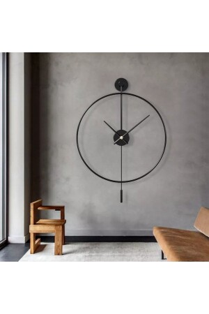 90 cm schwarzer Tiktok – schwarzer 35 cm Stunden- und Minutenzeiger, moderne dekorative Metall-Wanduhr Metaxxx40Gold - MetaQuartz Aksesuar