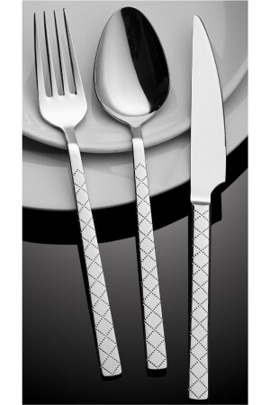 90 piece boxed Fork Spoon Knife Set hira inci 304 1117 - Hira