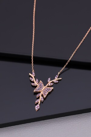 MNZ-925 الفضة الفضائية الأميثست الحجر Bud فراشة عنق BSS-2020 - Miavi Silver
