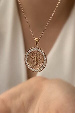 925 Carat 2.9 grams Scorpio Rose Necklace HKLY140 - Ziu