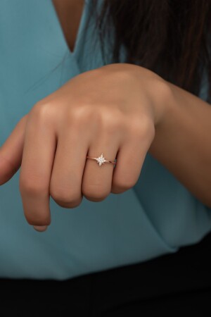 925 Sterling Adjustable Minimal Polar Star Silver Ring NRZ99705 - NEREZE