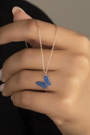 925 Sterling Blue Butterfly Silver Necklace TYCJVZKKQN168691621606063 - Silvano Jewelry