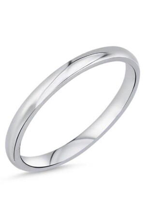 925 Sterling Silber 2 mm gewölbter dünner Herren- und Damen-Silber-Ehering-Verlobungsring - Teta Collection