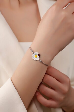 925 Sterling Silver Elegant Daisy Bracelet - the most beautiful birthday gift for women - Sariaslan