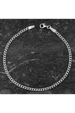 925 Sterling Silver Gourmet Bracelet Imprint 3mm - Huarz Gümüş