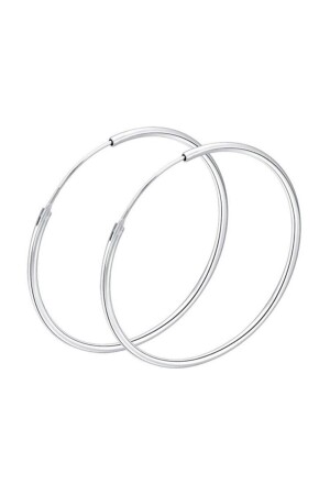 925 Sterling Silver Hoop Earrings 50mm-55 Mm - Ayçasilver
