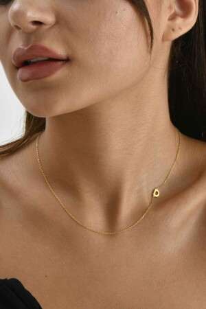 925 Sterling Silver Letter D Collarbone Necklace MNMSKL2045 - Minamis Silver