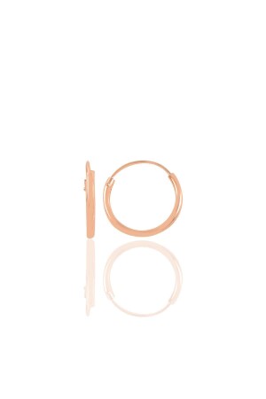 925 Sterling Silver Mini Rose Hoop Earrings - Söğütlü Silver