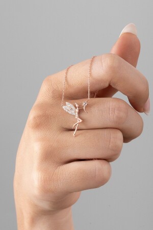 925 Sterling Silver Nymph Star Detailed Women's Necklace Essakly2009 - ESSARE