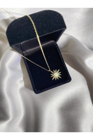 925 Sterling Silver Opal Stone Sun Necklace THEIAHR - Harlofia Jewelry