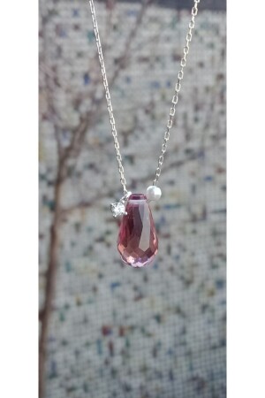 925 Sterling Silver Pearl Embellished Diamond Solitaire Color Changing Original Zultanite Stone Necklace IPZ-00001 - Bilsen Store