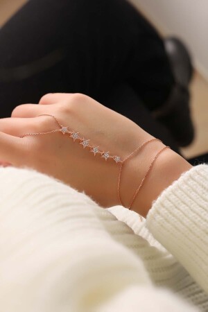 925 Sterling Silver Shahmaran with Zircon Stone Rows of Stars - Lia Berto