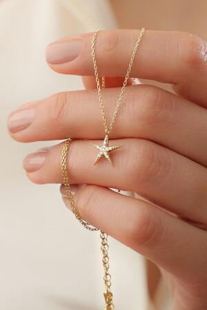 925 Sterling Silver Starfish Necklace 6745 - SILVANO