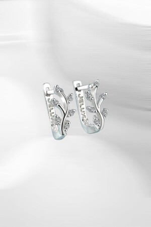 925 Sterling Silver Zircon Stone Ivy Earrings - Jelux Silver