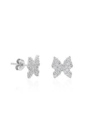 925 Sterling Tiny Butterfly Earrings Women's Silver Earrings - Nereze