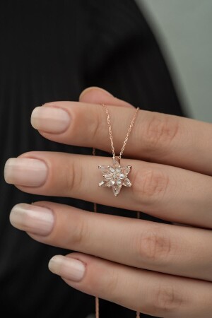 925 Sterling White Lotus Flower Necklace Women's Silver Necklace - Nereze