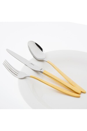 9400 84 Piece Gold Cutlery Set for 12 Persons 500. 01. 01. 6069 - Jumbo