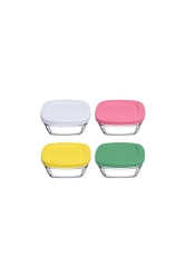 96840 Pudding Storage Container with Lid 4 Pieces P456096S4602 - Paşabahçe