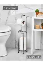 976 Yedekli Wc Kağıtlık Siyah - ORSA HOME