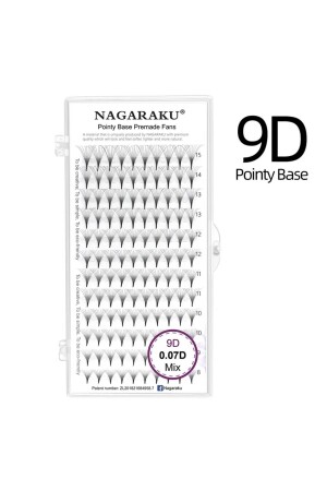 9d Volume Silk Lash 0. 7 Thickness D Fold 8-15 Mm Length Range Mix Box - Nagaraku
