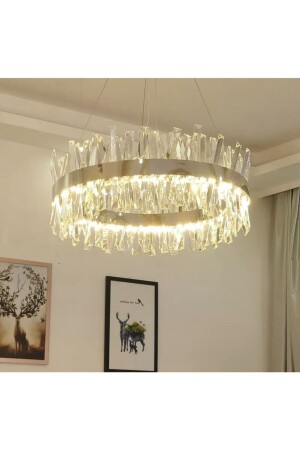 A++ Luxury Modern Crystal Stone Pendant Lamp Power Led Chandelier Stepped 3 Colors Chrome 60' burenze519 - burenze