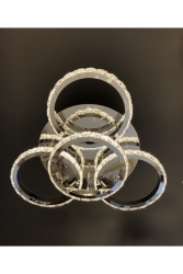 A- Luxury Modern Plafonyer Kristal Taşlı Power Led Avize 3-1 Model 3 Renk Krom burenze103 - burenze