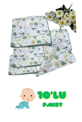 A Quality & Safe & Healthy 10 Pack Baby Wipes & Safari Printed & Stylish & Elegant caramell - ByBest Beauty