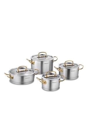 A1148 Proline 8 Piece Gold Cookware Set - KORKMAZ