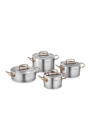 A1149 Proline 8 Piece Cookware Set Rosa Gold - KORKMAZ