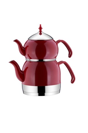 A226-01 Rena Red Steel Teapot Set 9081101A226-01 - KORKMAZ