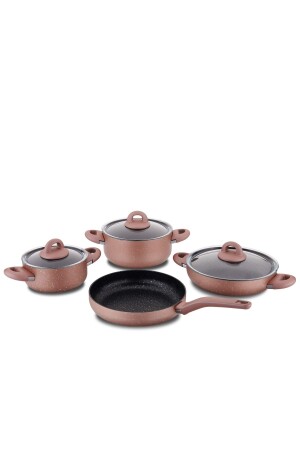 A2894 Bella Granite 7 Piece Cookware Set Rosegold 9080201A2894 - KORKMAZ
