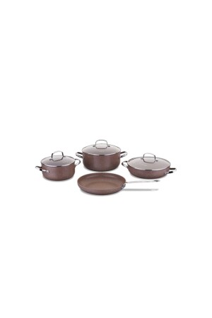 A2900 Browni 7-teiliges Kochgeschirrset Granit 31-13-109-002870 - KORKMAZ