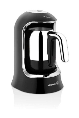 A860-07 Chrome 400 Watt 4 Tassen Kaffeemaschine Schwarz - Korkmaz