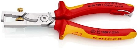 Abisolier- und Schneidzange KNIPEX StriX 1366180T - Knipex