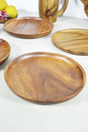 Acacia Round Cake Plate 20 cm AKACIA PLATE WD-6160 - SepetçiBaba