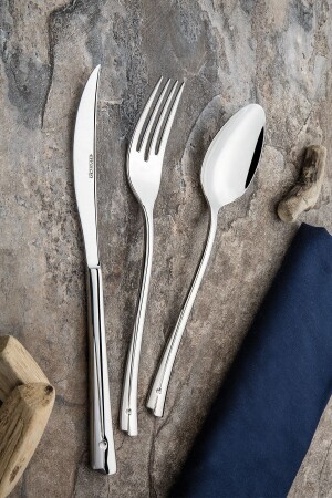 Accura 84 Piece Luxury Boxed Fork Spoon Knife Set for 12 Persons 600. 02. 01. 0202 - Emsan