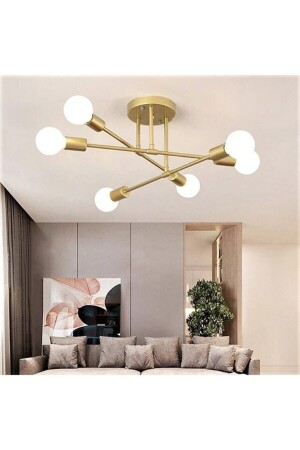 Acrobat Cross Model Plafonier Ceiling Mounted Octopus Six-Piece Chandelier - Lambadar
